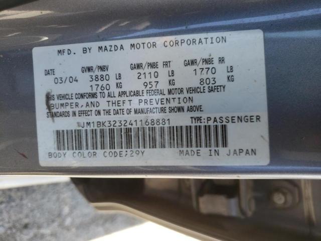 Photo 10 from auction – 2004 MAZDA 3 S with VIN JM1BK323241168881