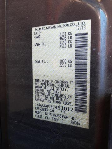 Photo 10 from auction – 2014 NISSAN MAXIMA S with VIN 1N4AA5AP5EC451012