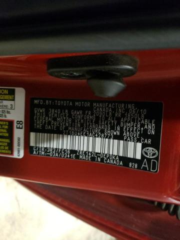 Photo 10 from auction – 2010 TOYOTA COROLLA BA with VIN 2T1BU4EE1AC428773
