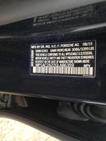 Photo 10 from auction – 2016 PORSCHE CAYENNE TU with VIN WP1AC2A22GLA86359