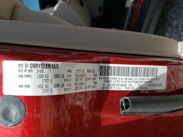 Photo 10 from auction – 2009 JEEP GRAND CHER with VIN 1J8HS58TX9C548326