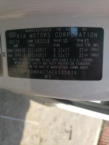 Photo 10 from auction – 2014 KIA SEDONA EX with VIN KNDMH4C74E6535816
