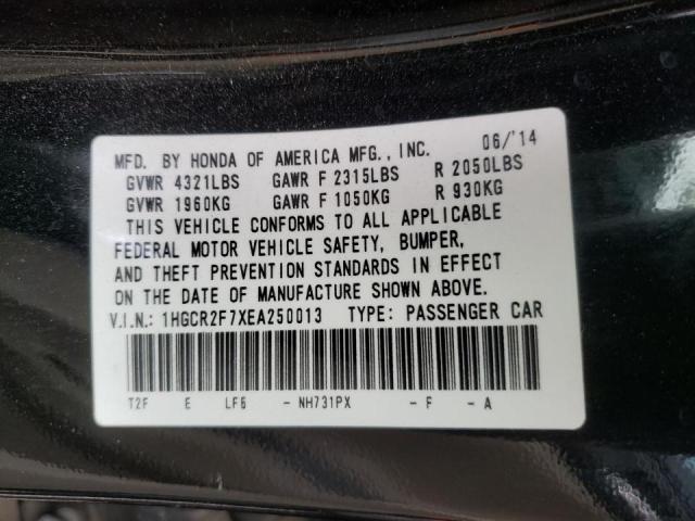 Photo 10 from auction – 2014 HONDA ACCORD EX with VIN 1HGCR2F7XEA250013