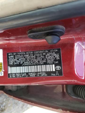Photo 10 from auction – 2004 TOYOTA PRIUS with VIN JTDKB20U240101080