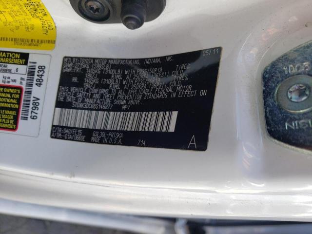 Photo 10 from auction – 2011 TOYOTA SIENNA SPO with VIN 5TDXK3DC6BS148877