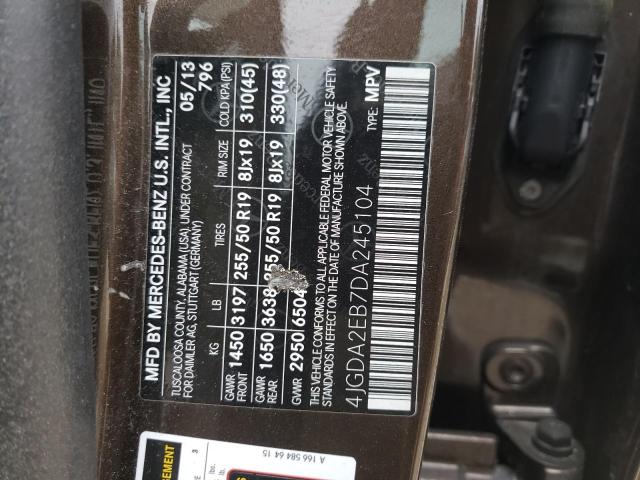 Photo 10 from auction – 2013 MERCURY ML350 with VIN 4JGDA2EB7DA245104