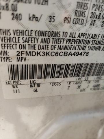Photo 10 from auction – 2012 FORD EDGE LIMIT with VIN 2FMDK3KC6CBA49478