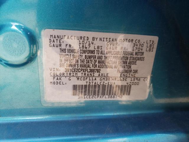 Photo 10 from auction – 2015 NISSAN VERSA NOTE with VIN 3N1CE2CPXFL388792
