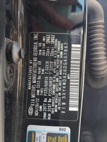 Photo 10 from auction – 2013 KIA SORENTO SX with VIN 5XYKWDA26DG407867