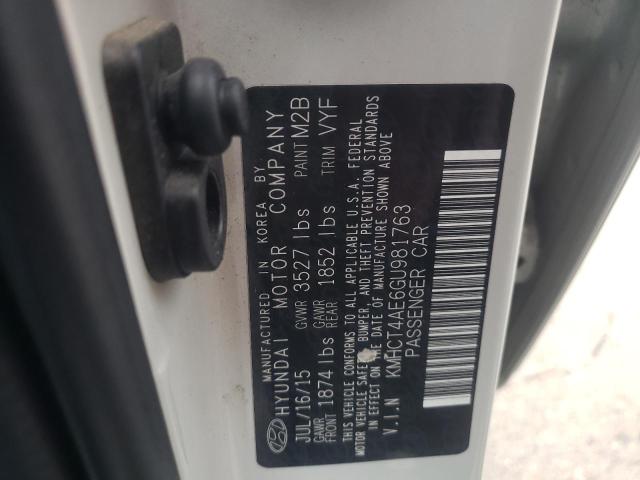 Photo 10 from auction – 2016 HYUNDAI ACCENT SE with VIN KMHCT4AE6GU981763