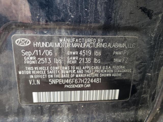 Photo 10 from auction – 2007 HYUNDAI SONATA with VIN 5NPEU46F67H224481