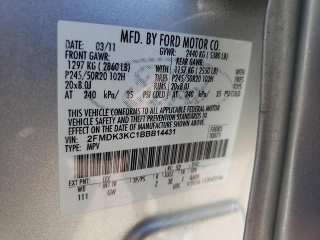 Photo 10 from auction – 2011 FORD EDGE LIMIT with VIN 2FMDK3KC1BBB14431