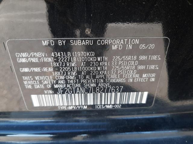 Photo 10 from auction – 2020 SUBARU CROSSTREK with VIN JF2GTANC7L8277637