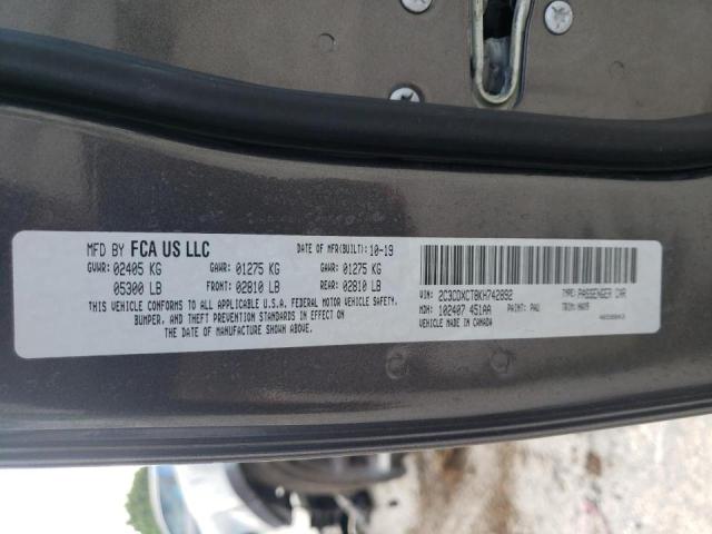 Photo 10 from auction – 2019 DODGE CHARGER R/ with VIN 2C3CDXCT8KH742892