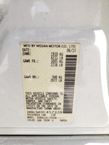 Photo 10 from auction – 2015 NISSAN ALTIMA 2.5 with VIN 1N4AL3AP2FC457320