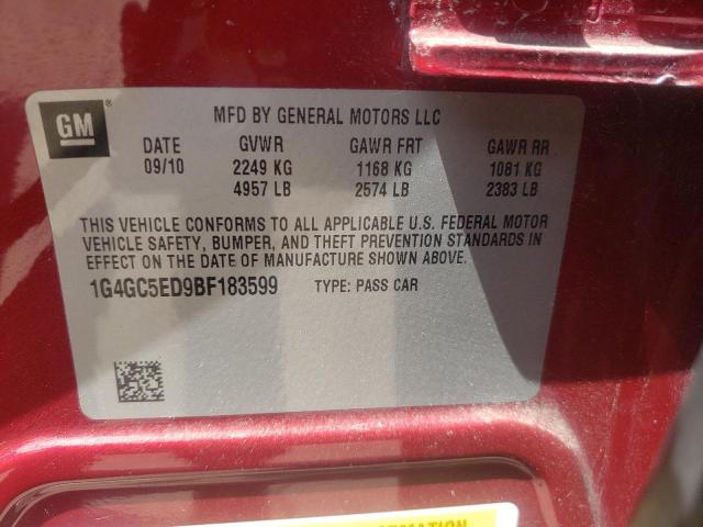 Photo 10 from auction – 2011 BUICK LACROSSE C with VIN 1G4GC5ED9BF183599