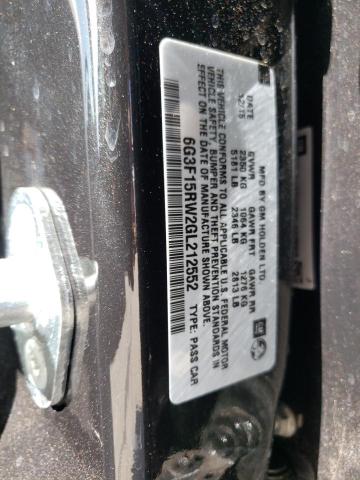 Photo 10 from auction – 2016 CHEVROLET SS with VIN 6G3F15RW2GL212552