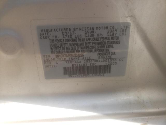 Photo 10 from auction – 2014 NISSAN VERSA S with VIN 3N1CN7AP0EL834205