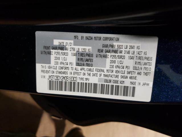 Photo 10 from auction – 2021 MAZDA CX-9 GRAND with VIN JM3TCBDY2M0518303