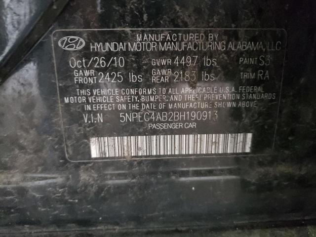 Photo 10 from auction – 2011 HYUNDAI SONATA SE with VIN 5NPEC4AB2BH190913