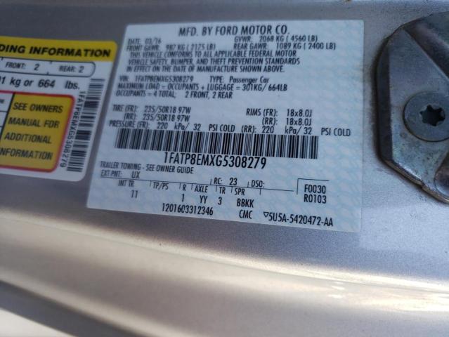 Photo 10 from auction – 2016 FORD MUSTANG with VIN 1FATP8EMXG5308279