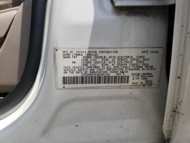 Photo 10 from auction – 2003 TOYOTA RAV4 with VIN JTEGH20VX30090109