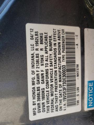 Photo 10 from auction – 2013 ACURA ILX HYBRID with VIN 19VDE3F73DE300033