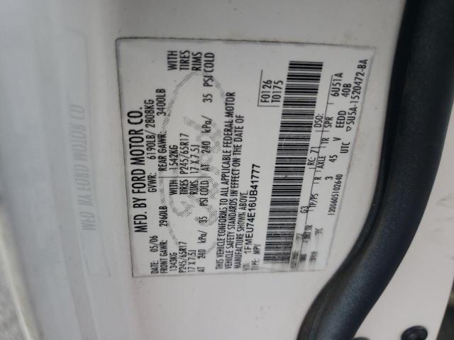 Photo 10 from auction – 2006 FORD EXPLORER E with VIN 1FMEU74E16UB41777