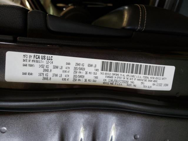 Photo 10 from auction – 2015 JEEP GRAND CHER with VIN 1C4RJFBG1FC725292