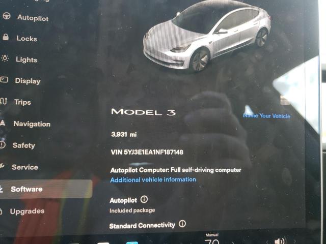 Photo 8 from auction – 2022 TESLA MODEL 3 with VIN 5YJ3E1EA1NF187148