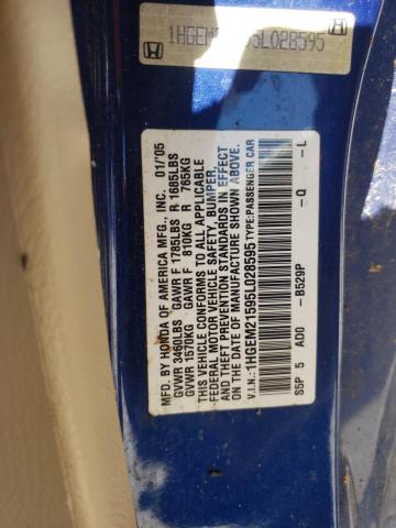صورة رقم 10 من المزاد - 2005 HONDA CIVIC مع VIN 1HGEM21595L028595