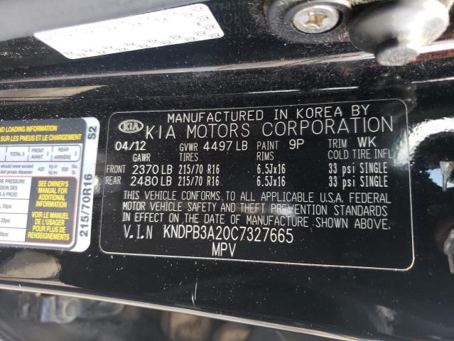 Photo 10 from auction – 2012 KIA SPORTAGE B with VIN KNDPB3A20C7327665