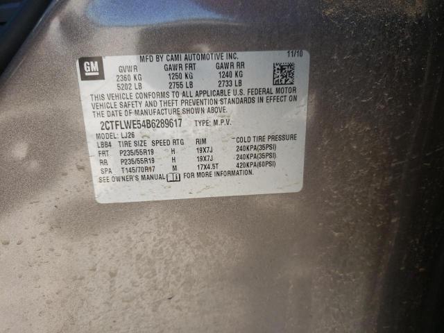 Photo 10 from auction – 2011 GMC TERRAIN SL with VIN 2CTFLWE54B6289617