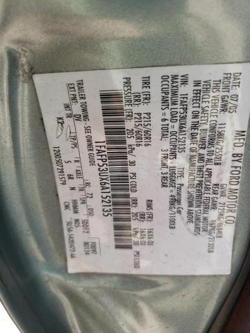 Photo 10 from auction – 2006 FORD TAURUS with VIN 1FAFP53UX6A152135
