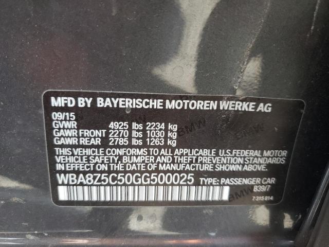 Photo 10 from auction – 2016 BMW 328 XIGT S with VIN WBA8Z5C50GG500025