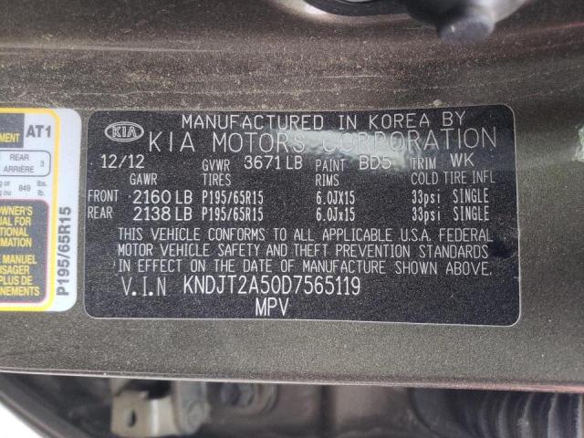 Photo 10 from auction – 2013 KIA SOUL with VIN KNDJT2A50D7565119