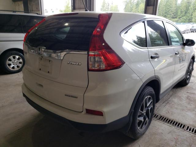 Photo 4 from auction – 2016 HONDA CR-V SE with VIN 5J6RM4H41GL031609