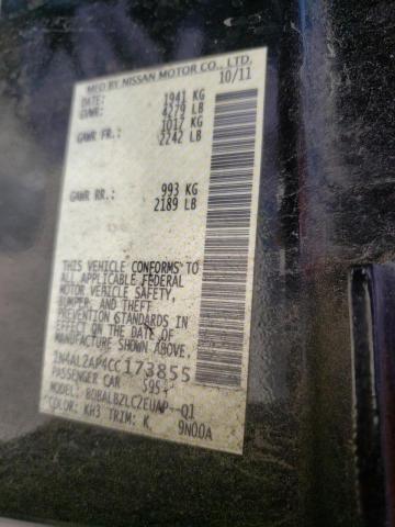 Photo 10 from auction – 2012 NISSAN ALTIMA BAS with VIN 1N4AL2AP4CC173855