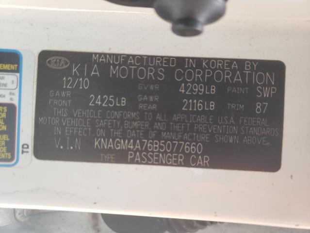 Photo 10 from auction – 2011 KIA OPTIMA with VIN KNAGM4A76B5077660