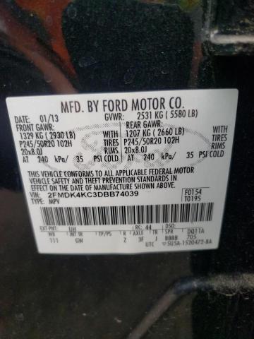 Photo 10 from auction – 2013 FORD EDGE LIMIT with VIN 2FMDK4KC3DBB74039
