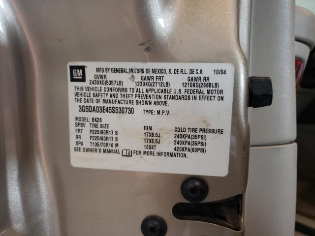 Photo 10 from auction – 2005 BUICK RENDEZVOUS with VIN 3G5DA03E45S530730