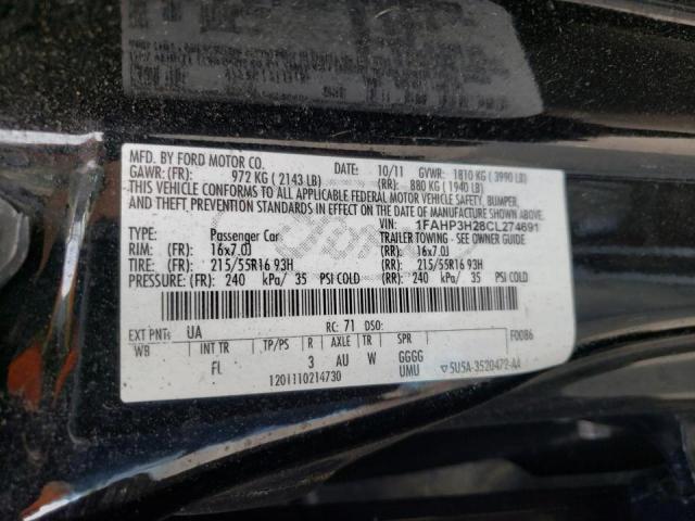 صورة رقم 10 من المزاد - 2012 FORD FOCUS SEL مع VIN 1FAHP3H28CL274691