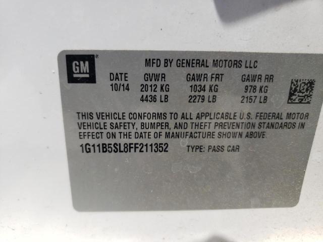 Photo 10 from auction – 2015 CHEVROLET MALIBU LS with VIN 1G11B5SL8FF211352