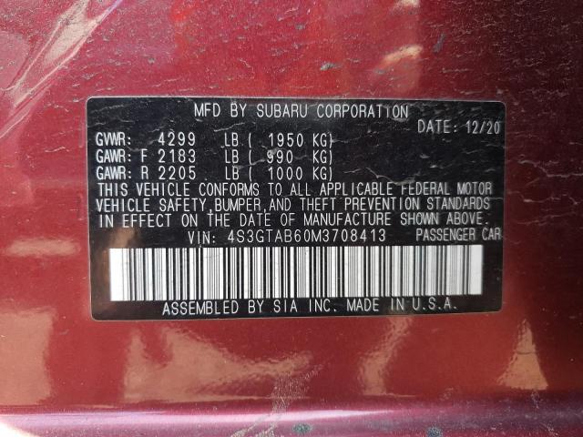 صورة رقم 10 من المزاد - 2021 SUBARU IMPREZA مع VIN 4S3GTAB60M3708413