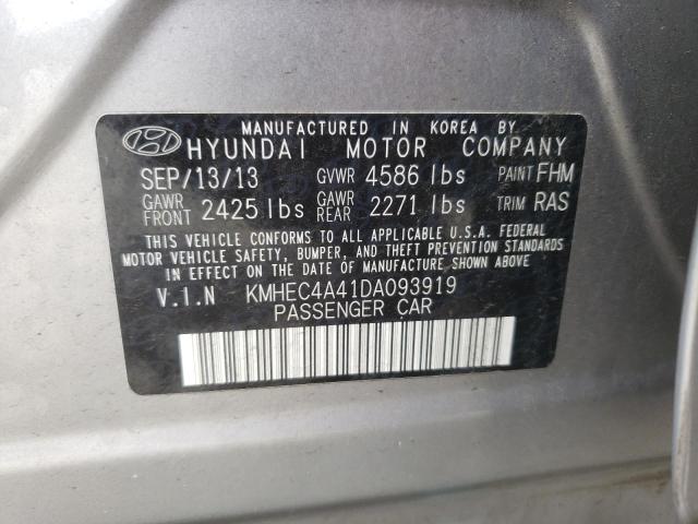 Photo 10 from auction – 2013 HYUNDAI SONATA HYB with VIN KMHEC4A41DA093919