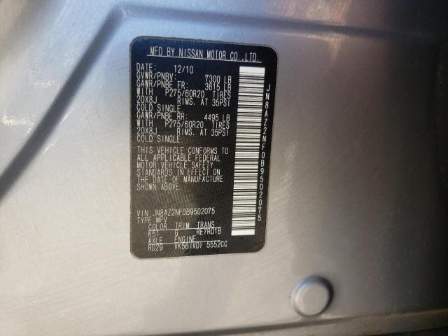 Photo 10 from auction – 2011 INFINITI QX56 with VIN JN8AZ2NF0B9502075