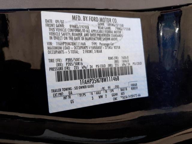 Photo 10 from auction – 2008 FORD FOCUS SE with VIN 1FAHP35N78W111468