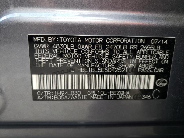 Photo 10 from auction – 2014 LEXUS GS 350 with VIN JTHBE1BL5E5042521