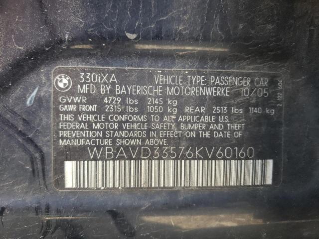 Foto 10 de la subasta – 2006 BMW 330 XI con VIN WBAVD33576KV60160