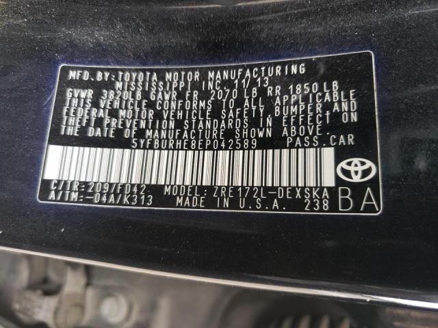 Photo 10 from auction – 2014 TOYOTA COROLLA L with VIN 5YFBURHE8EP042589